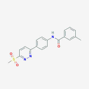molecular formula C19H17N3O3S B6566983 N-[4-(6-methanesulfonylpyridazin-3-yl)phenyl]-3-methylbenzamide CAS No. 921839-04-5