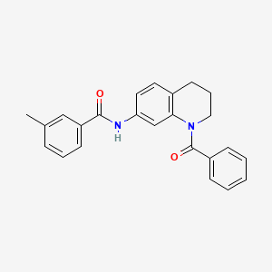 molecular formula C24H22N2O2 B6566990 N-(1-benzoyl-1,2,3,4-tetrahydroquinolin-7-yl)-3-methylbenzamide CAS No. 946321-03-5