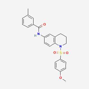 molecular formula C24H24N2O4S B6567005 N-[1-(4-methoxybenzenesulfonyl)-1,2,3,4-tetrahydroquinolin-6-yl]-3-methylbenzamide CAS No. 946382-97-4