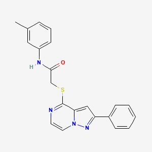 molecular formula C21H18N4OS B6567030 N-(3-methylphenyl)-2-({2-phenylpyrazolo[1,5-a]pyrazin-4-yl}sulfanyl)acetamide CAS No. 1021254-73-8