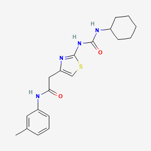 molecular formula C19H24N4O2S B6567065 2-{2-[(cyclohexylcarbamoyl)amino]-1,3-thiazol-4-yl}-N-(3-methylphenyl)acetamide CAS No. 921476-49-5