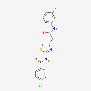 4-chloro-N-(4-{[(3-methylphenyl)carbamoyl]methyl}-1,3-thiazol-2-yl)benzamide