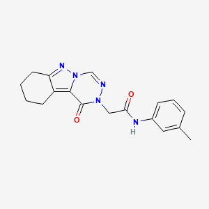 N-(3-methylphenyl)-2-{1-oxo-1H,2H,7H,8H,9H,10H-[1,2,4]triazino[4,5-b]indazol-2-yl}acetamide