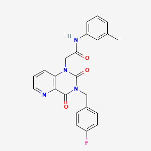 molecular formula C23H19FN4O3 B6567081 2-{3-[(4-fluorophenyl)methyl]-2,4-dioxo-1H,2H,3H,4H-pyrido[3,2-d]pyrimidin-1-yl}-N-(3-methylphenyl)acetamide CAS No. 921799-91-9