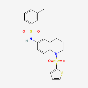 molecular formula C20H20N2O4S3 B6567164 3-methyl-N-[1-(thiophene-2-sulfonyl)-1,2,3,4-tetrahydroquinolin-6-yl]benzene-1-sulfonamide CAS No. 946295-81-4