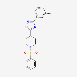 molecular formula C20H21N3O3S B6567177 1-(benzenesulfonyl)-4-[3-(3-methylphenyl)-1,2,4-oxadiazol-5-yl]piperidine CAS No. 1021209-67-5