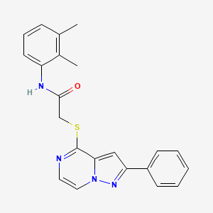 molecular formula C22H20N4OS B6567180 N-(2,3-dimethylphenyl)-2-({2-phenylpyrazolo[1,5-a]pyrazin-4-yl}sulfanyl)acetamide CAS No. 1021229-05-9