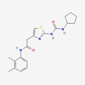 molecular formula C19H24N4O2S B6567210 2-{2-[(cyclopentylcarbamoyl)amino]-1,3-thiazol-4-yl}-N-(2,3-dimethylphenyl)acetamide CAS No. 921876-59-7
