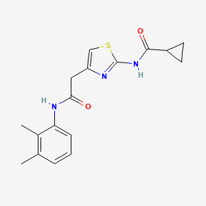 molecular formula C17H19N3O2S B6567214 N-(4-{[(2,3-dimethylphenyl)carbamoyl]methyl}-1,3-thiazol-2-yl)cyclopropanecarboxamide CAS No. 921549-03-3