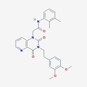 molecular formula C27H28N4O5 B6567223 2-{3-[2-(3,4-dimethoxyphenyl)ethyl]-2,4-dioxo-1H,2H,3H,4H-pyrido[3,2-d]pyrimidin-1-yl}-N-(2,3-dimethylphenyl)acetamide CAS No. 921871-92-3
