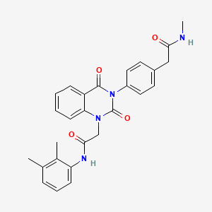 molecular formula C27H26N4O4 B6567232 2-[4-(1-{[(2,3-dimethylphenyl)carbamoyl]methyl}-2,4-dioxo-1,2,3,4-tetrahydroquinazolin-3-yl)phenyl]-N-methylacetamide CAS No. 1021260-94-5