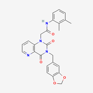 molecular formula C25H22N4O5 B6567236 2-{3-[(2H-1,3-benzodioxol-5-yl)methyl]-2,4-dioxo-1H,2H,3H,4H-pyrido[3,2-d]pyrimidin-1-yl}-N-(2,3-dimethylphenyl)acetamide CAS No. 923122-62-7