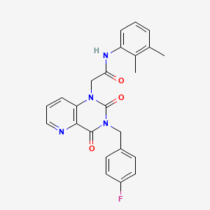molecular formula C24H21FN4O3 B6567242 N-(2,3-dimethylphenyl)-2-{3-[(4-fluorophenyl)methyl]-2,4-dioxo-1H,2H,3H,4H-pyrido[3,2-d]pyrimidin-1-yl}acetamide CAS No. 921777-84-6