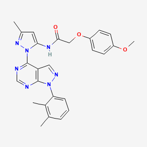 molecular formula C26H25N7O3 B6567251 N-{1-[1-(2,3-dimethylphenyl)-1H-pyrazolo[3,4-d]pyrimidin-4-yl]-3-methyl-1H-pyrazol-5-yl}-2-(4-methoxyphenoxy)acetamide CAS No. 1007173-43-4