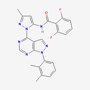 N-{1-[1-(2,3-dimethylphenyl)-1H-pyrazolo[3,4-d]pyrimidin-4-yl]-3-methyl-1H-pyrazol-5-yl}-2,6-difluorobenzamide