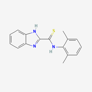 molecular formula C16H15N3S B6567378 N-(2,6-dimethylphenyl)-1H-1,3-benzodiazole-2-carbothioamide CAS No. 1021208-03-6