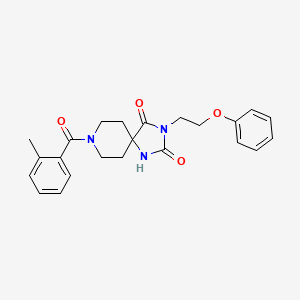 molecular formula C23H25N3O4 B6567385 8-(2-methylbenzoyl)-3-(2-phenoxyethyl)-1,3,8-triazaspiro[4.5]decane-2,4-dione CAS No. 1021211-94-8