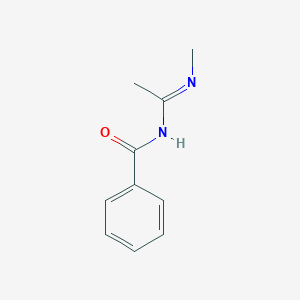 molecular formula C10H12N2O B065674 N-[(1E)-N-Methylethanimidoyl]benzamide CAS No. 176240-32-7