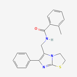 molecular formula C20H19N3OS B6567405 2-methyl-N-({6-phenyl-2H,3H-imidazo[2,1-b][1,3]thiazol-5-yl}methyl)benzamide CAS No. 946300-75-0
