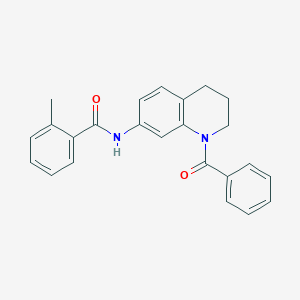 molecular formula C24H22N2O2 B6567427 N-(1-benzoyl-1,2,3,4-tetrahydroquinolin-7-yl)-2-methylbenzamide CAS No. 946266-43-9