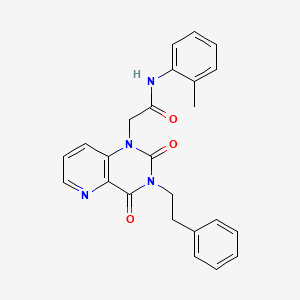 molecular formula C24H22N4O3 B6567526 2-[2,4-dioxo-3-(2-phenylethyl)-1H,2H,3H,4H-pyrido[3,2-d]pyrimidin-1-yl]-N-(2-methylphenyl)acetamide CAS No. 921549-67-9