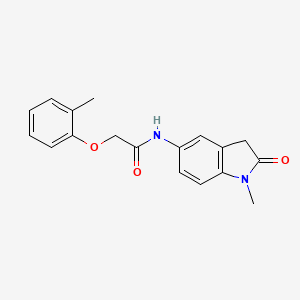 molecular formula C18H18N2O3 B6567555 N-(1-methyl-2-oxo-2,3-dihydro-1H-indol-5-yl)-2-(2-methylphenoxy)acetamide CAS No. 921544-33-4