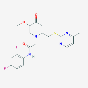 N-(2,4-difluorophenyl)-2-(5-methoxy-2-{[(4-methylpyrimidin-2-yl)sulfanyl]methyl}-4-oxo-1,4-dihydropyridin-1-yl)acetamide
