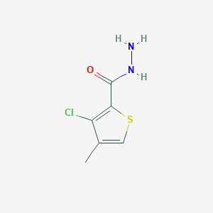 molecular formula C6H7ClN2OS B065677 3-Chloro-4-methylthiophene-2-carbohydrazide CAS No. 175137-12-9