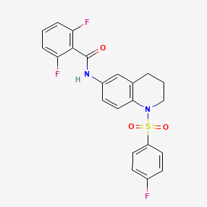 molecular formula C22H17F3N2O3S B6567815 2,6-difluoro-N-[1-(4-fluorobenzenesulfonyl)-1,2,3,4-tetrahydroquinolin-6-yl]benzamide CAS No. 946335-29-1