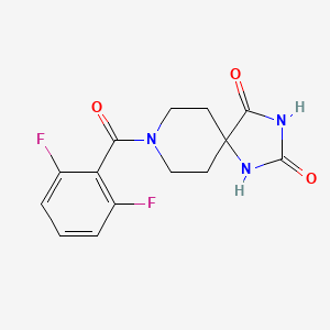 molecular formula C14H13F2N3O3 B6567820 8-(2,6-difluorobenzoyl)-1,3,8-triazaspiro[4.5]decane-2,4-dione CAS No. 1021210-31-0