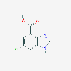 molecular formula C8H5ClN2O2 B065679 6-Chloro-1H-benzo[d]imidazole-4-carboxylic acid CAS No. 180569-27-1