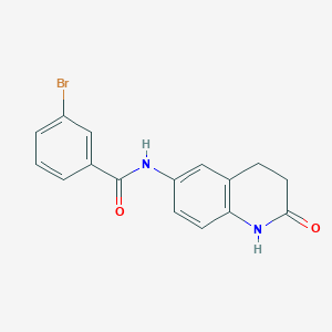 molecular formula C16H13BrN2O2 B6567913 3-bromo-N-(2-oxo-1,2,3,4-tetrahydroquinolin-6-yl)benzamide CAS No. 922000-14-4