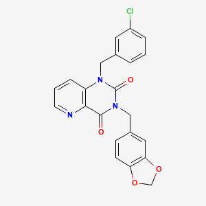 molecular formula C22H16ClN3O4 B6567983 3-[(2H-1,3-benzodioxol-5-yl)methyl]-1-[(3-chlorophenyl)methyl]-1H,2H,3H,4H-pyrido[3,2-d]pyrimidine-2,4-dione CAS No. 923677-50-3