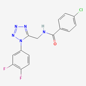 4-chloro-N-{[1-(3,4-difluorophenyl)-1H-1,2,3,4-tetrazol-5-yl]methyl}benzamide