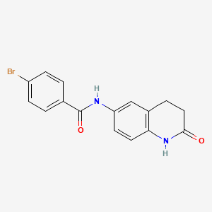 molecular formula C16H13BrN2O2 B6568154 4-bromo-N-(2-oxo-1,2,3,4-tetrahydroquinolin-6-yl)benzamide CAS No. 922054-75-9