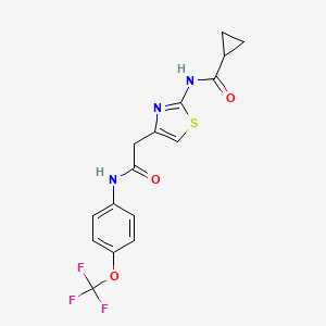 N-[4-({[4-(trifluoromethoxy)phenyl]carbamoyl}methyl)-1,3-thiazol-2-yl]cyclopropanecarboxamide