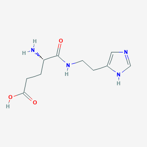molecular formula C10H16N4O3 B065684 Glutamylamidoethyl imidazole CAS No. 169283-81-2