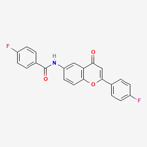 4-fluoro-N-[2-(4-fluorophenyl)-4-oxo-4H-chromen-6-yl]benzamide