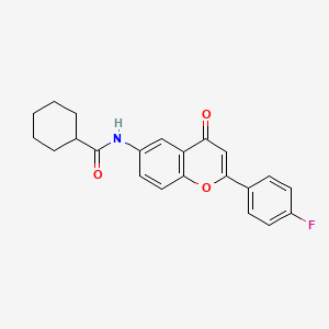 molecular formula C22H20FNO3 B6568406 N-[2-(4-fluorophenyl)-4-oxo-4H-chromen-6-yl]cyclohexanecarboxamide CAS No. 921881-69-8