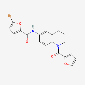 molecular formula C19H15BrN2O4 B6568457 5-bromo-N-[1-(furan-2-carbonyl)-1,2,3,4-tetrahydroquinolin-6-yl]furan-2-carboxamide CAS No. 946317-88-0