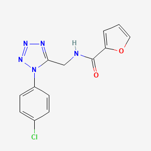 molecular formula C13H10ClN5O2 B6568465 N-{[1-(4-chlorophenyl)-1H-1,2,3,4-tetrazol-5-yl]methyl}furan-2-carboxamide CAS No. 946308-52-7