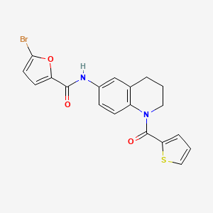 molecular formula C19H15BrN2O3S B6568530 5-bromo-N-[1-(thiophene-2-carbonyl)-1,2,3,4-tetrahydroquinolin-6-yl]furan-2-carboxamide CAS No. 946318-06-5