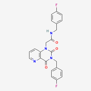 molecular formula C23H18F2N4O3 B6568591 N-[(4-fluorophenyl)methyl]-2-{3-[(4-fluorophenyl)methyl]-2,4-dioxo-1H,2H,3H,4H-pyrido[3,2-d]pyrimidin-1-yl}acetamide CAS No. 921778-22-5