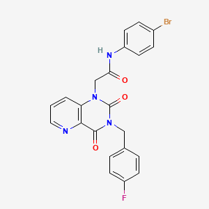 molecular formula C22H16BrFN4O3 B6568598 N-(4-bromophenyl)-2-{3-[(4-fluorophenyl)methyl]-2,4-dioxo-1H,2H,3H,4H-pyrido[3,2-d]pyrimidin-1-yl}acetamide CAS No. 921870-73-7