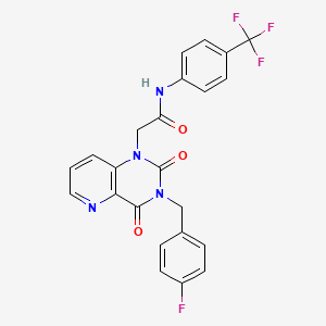 molecular formula C23H16F4N4O3 B6568648 2-{3-[(4-fluorophenyl)methyl]-2,4-dioxo-1H,2H,3H,4H-pyrido[3,2-d]pyrimidin-1-yl}-N-[4-(trifluoromethyl)phenyl]acetamide CAS No. 921800-17-1