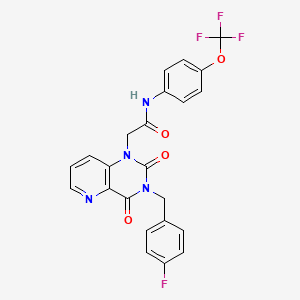molecular formula C23H16F4N4O4 B6568671 2-{3-[(4-fluorophenyl)methyl]-2,4-dioxo-1H,2H,3H,4H-pyrido[3,2-d]pyrimidin-1-yl}-N-[4-(trifluoromethoxy)phenyl]acetamide CAS No. 921547-76-4