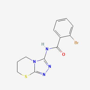 2-bromo-N-{5H,6H,7H-[1,2,4]triazolo[3,4-b][1,3]thiazin-3-yl}benzamide