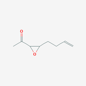 molecular formula C8H12O2 B065688 1-[3-(3-Butenyl)oxiranyl]ethanone CAS No. 189170-22-7