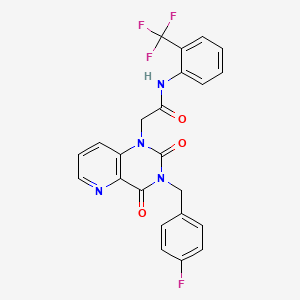 molecular formula C23H16F4N4O3 B6568802 2-{3-[(4-fluorophenyl)methyl]-2,4-dioxo-1H,2H,3H,4H-pyrido[3,2-d]pyrimidin-1-yl}-N-[2-(trifluoromethyl)phenyl]acetamide CAS No. 921778-04-3