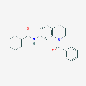 molecular formula C23H26N2O2 B6568902 N-(1-benzoyl-1,2,3,4-tetrahydroquinolin-7-yl)cyclohexanecarboxamide CAS No. 946266-50-8